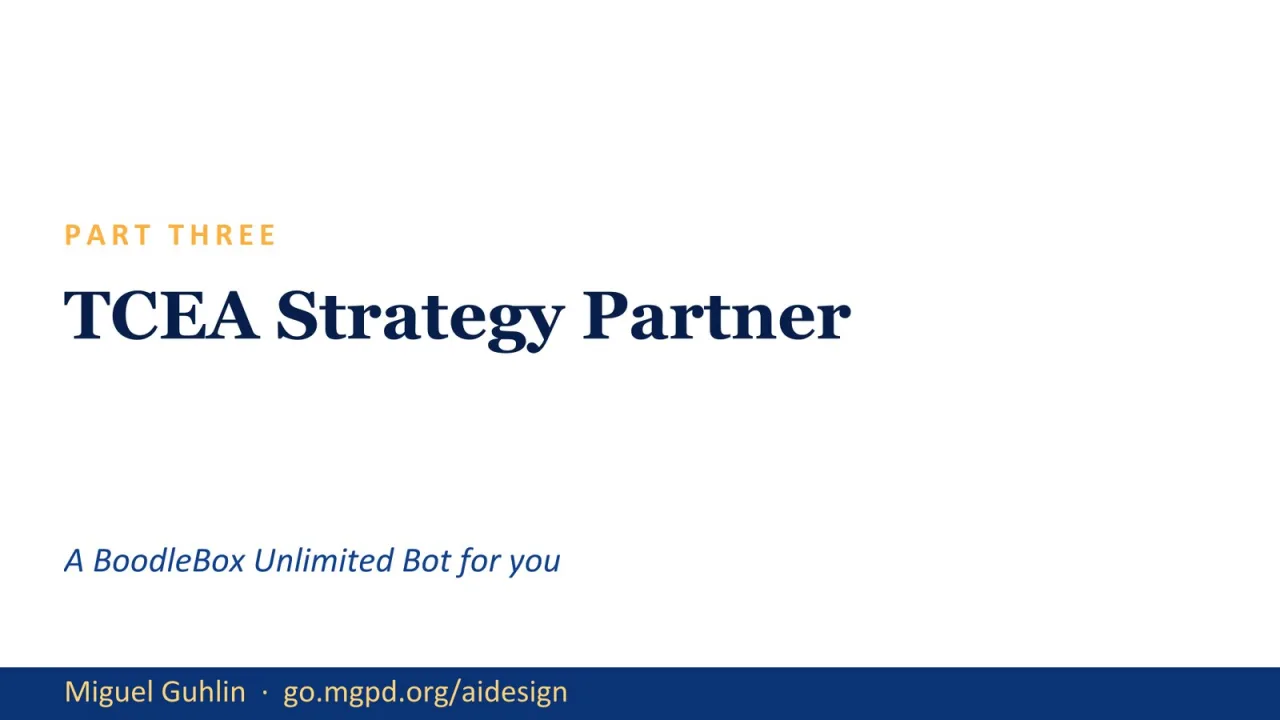 Slide 25: Part Three: TCEA Strategy Partner