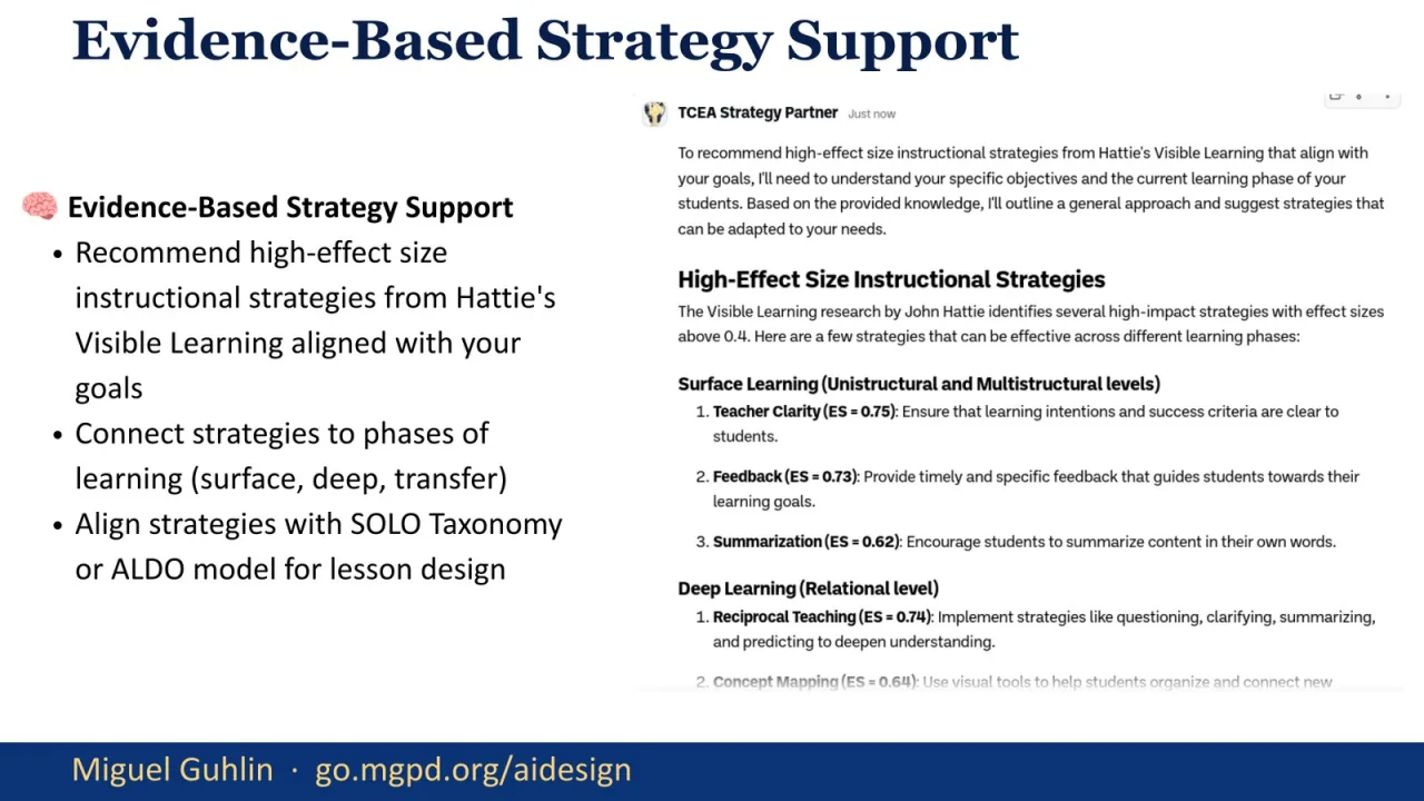 Slide 30: Evidence-Based Strategy Support