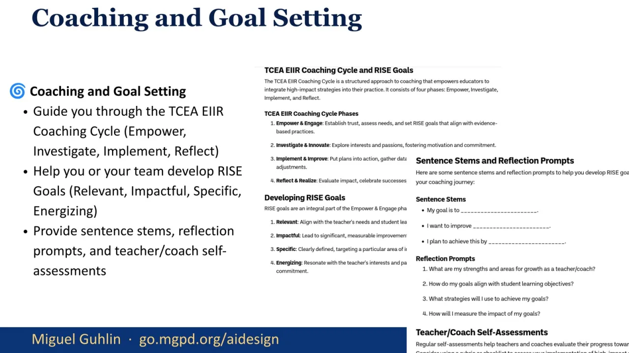 Slide 32: Coaching and Goal Setting