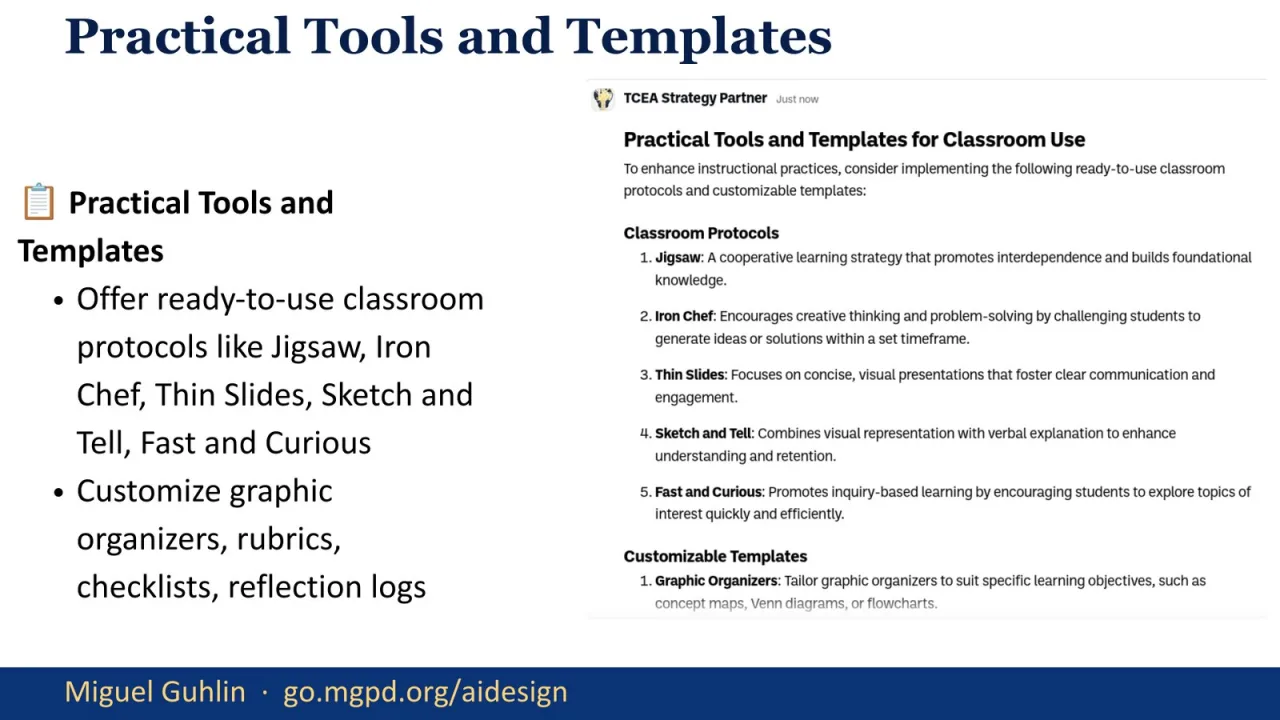 Slide 34: Practical Tools and Templates