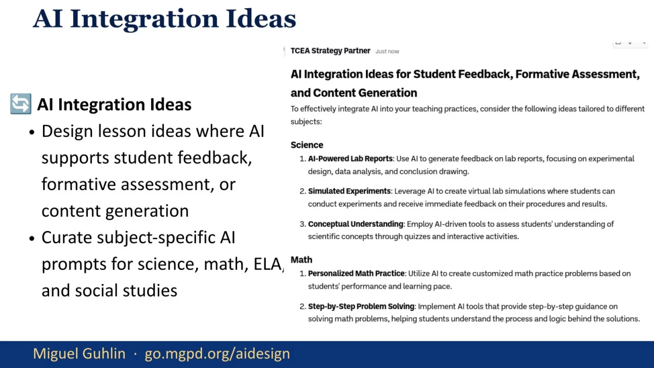 Slide 35: AI Integration Ideas