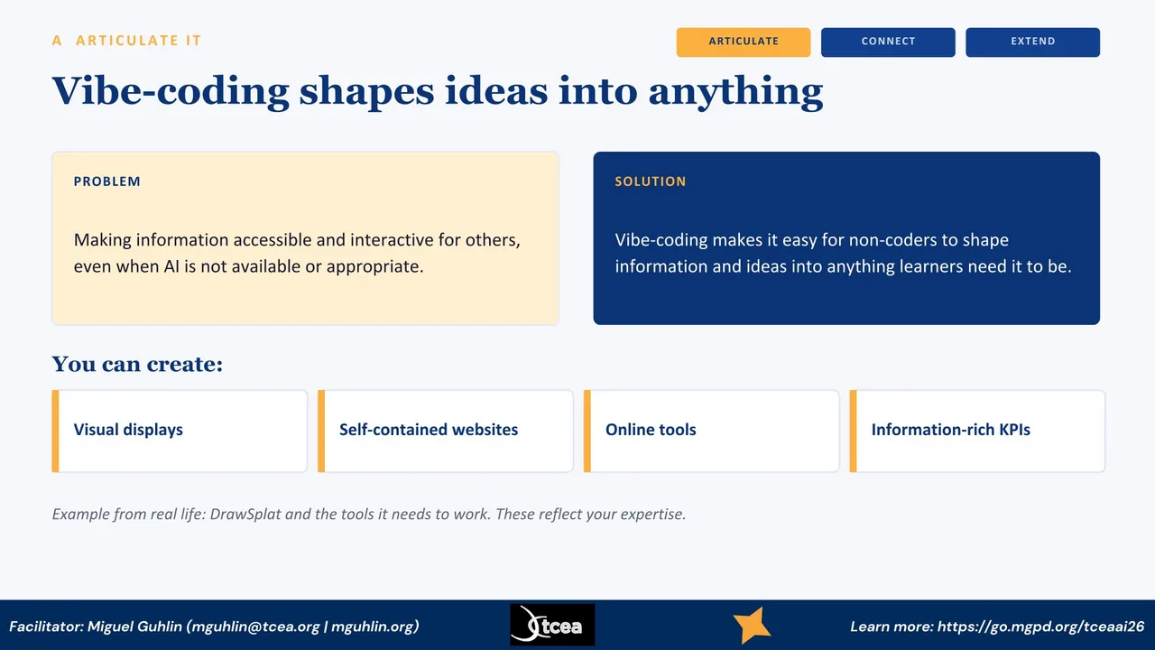 Articulate It, describe what you want in plain language and let AI build it