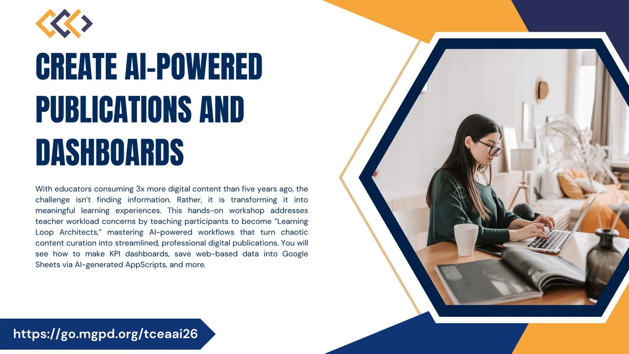 Create AI-Powered Publications and Dashboards, title slide